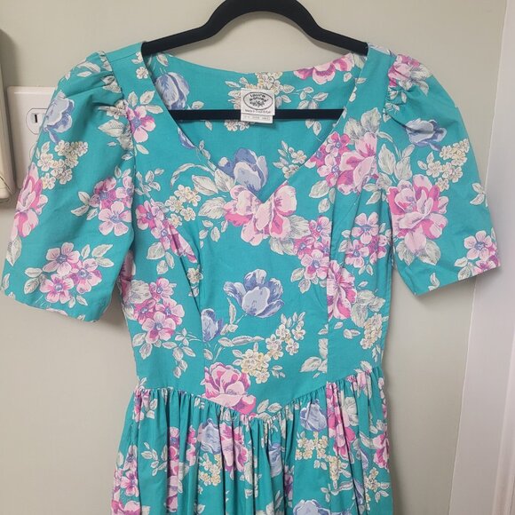 Laura Ashley Vintage 80s Floral Dress EUC size 8 - Picture 12 of 13